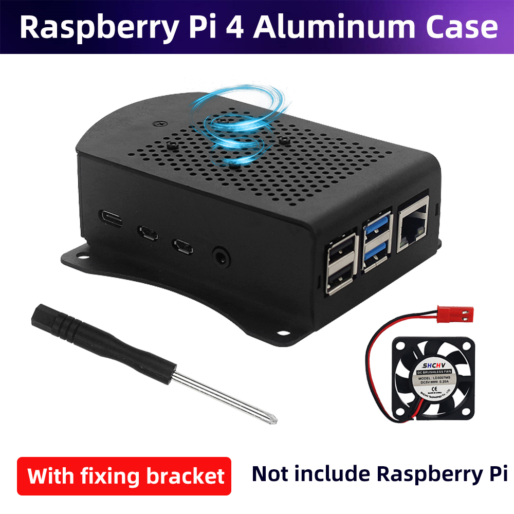 Pi 4 Case - Raspberry Pi 4 Hợp Kim Nhôm