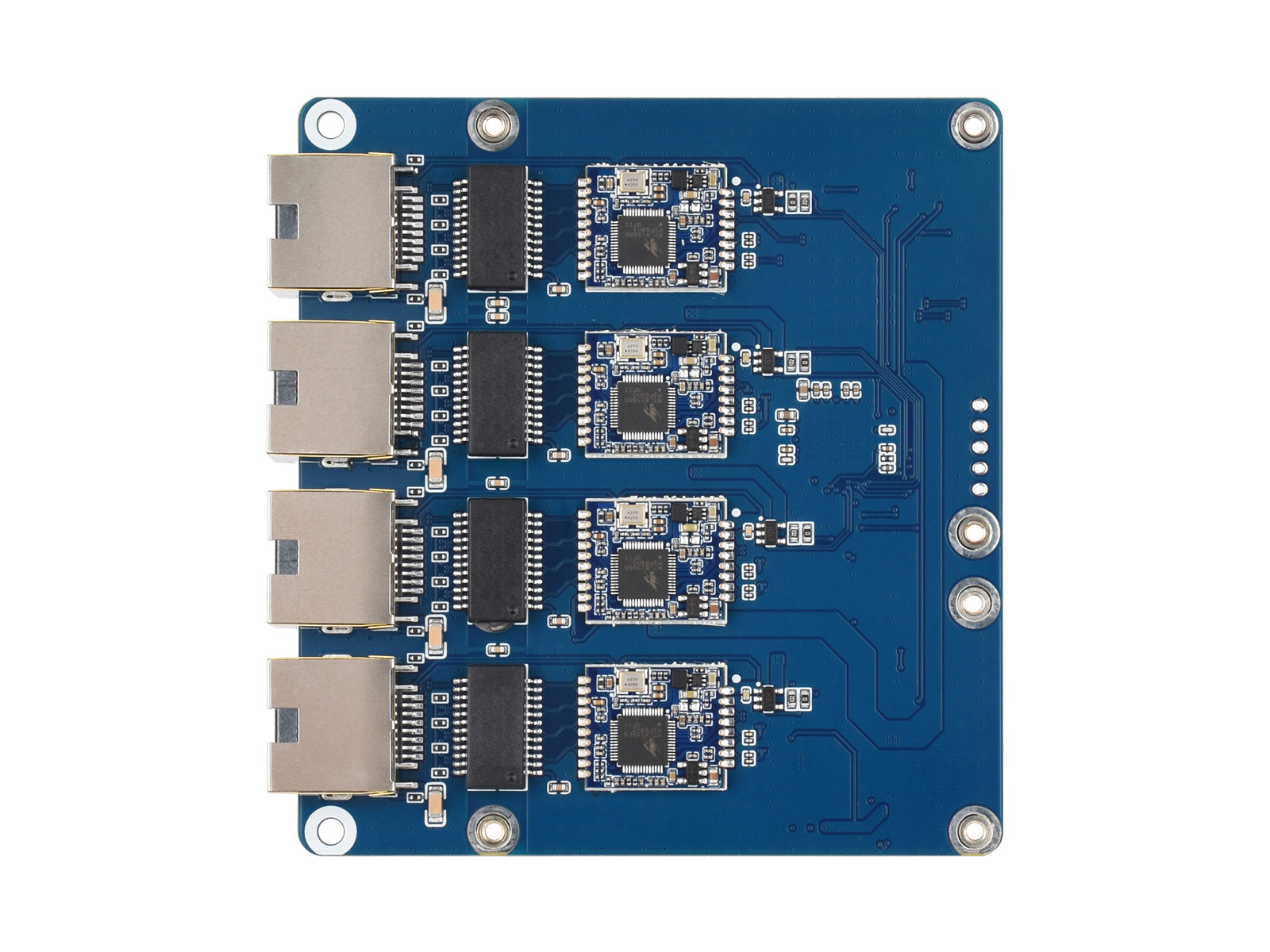 Waveshare PCIe TO 4-Ch Gigabit - đánh giá và giá Raspberry Pi 5