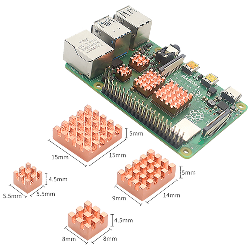 Metal Copper Aluminum Heatsink - đánh giá và giá Pi Cooler