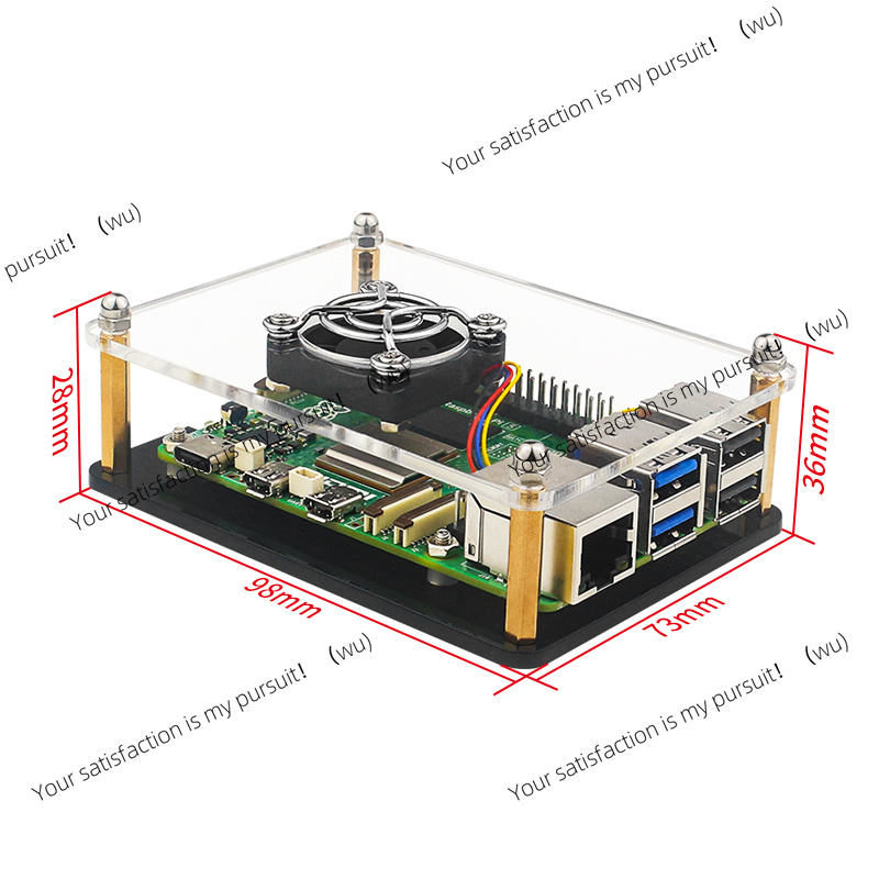 Raspberry Pi 5 Acrylic Case Tr - đánh giá và giá Raspberry Pi 5